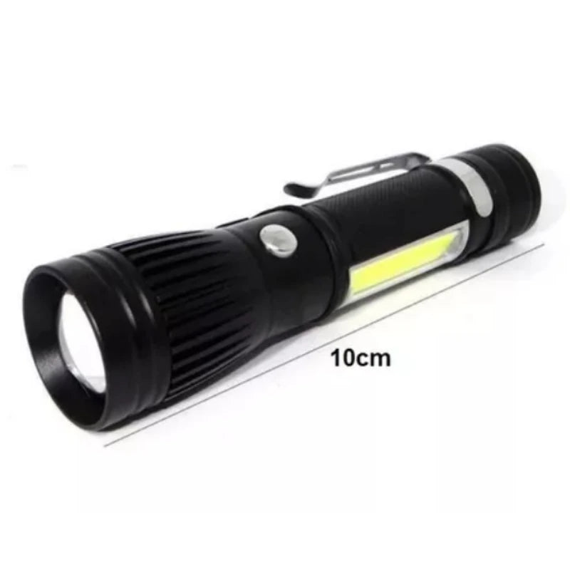 Mini Lanterna Tática LED Recarregável com Clipe