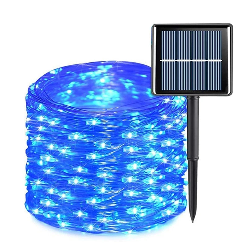 Luzes de Fada Solares para Jardim - Iluminação à Prova D'Água para Decoração Externa 32m/22m/11m/7m