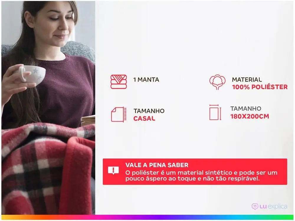 Cobertor Casal Jolitex Dyuri Mix Azul Jeans