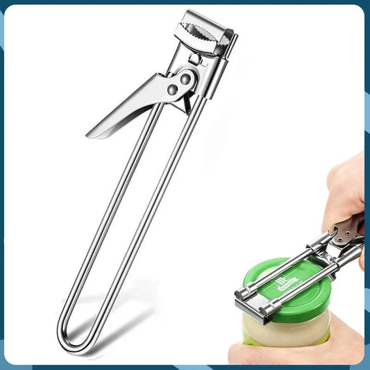 Abridor de Pote Ajustável Manual de Aço Inoxidável