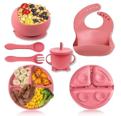 Kit de Alimentação para Bebês de Silicone 8 Peças