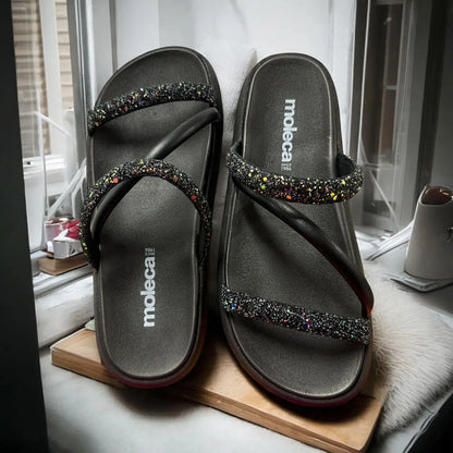 Sandália Brilho Suave Moleca