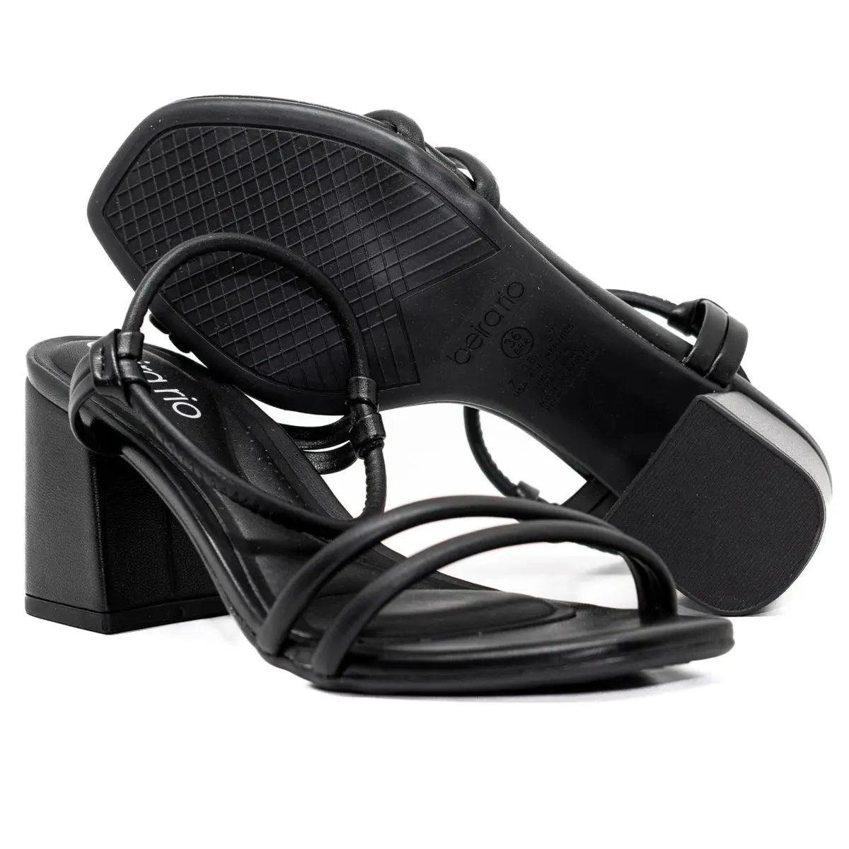 Sandália de Salto Alto Quadrado Modern River Trend