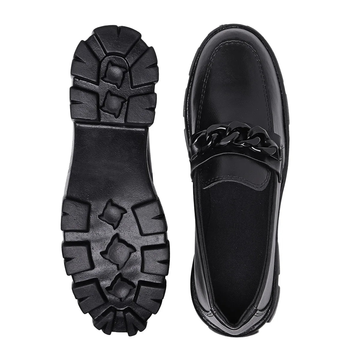 mocassim feminino Tratorado plataforma elegante social corrente