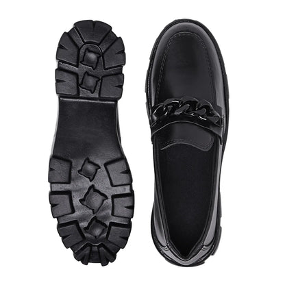 mocassim feminino Tratorado plataforma elegante social corrente