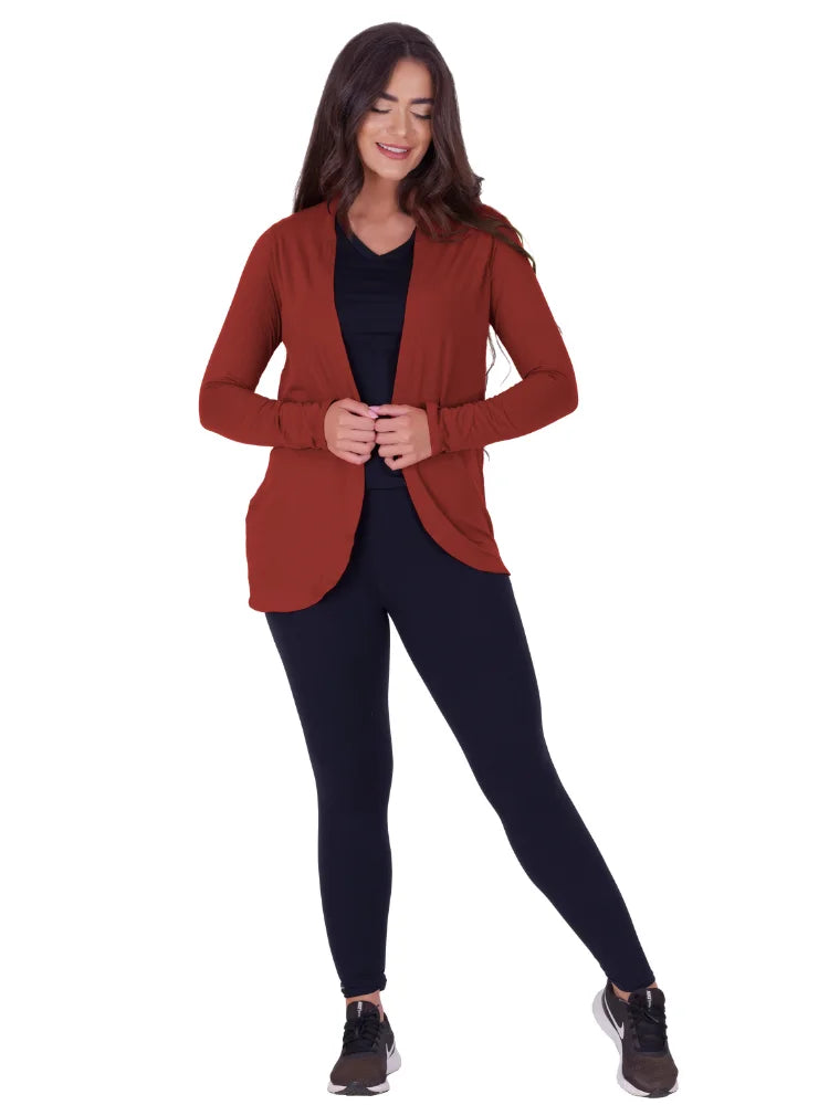 Cardigan Feminino Leve com Listras – Estilo Casual e Confortável para o Dia a Dia