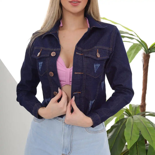 Jaqueta Jeans Cropped Feminina – Estilo e Versatilidade para o Outono/Inverno