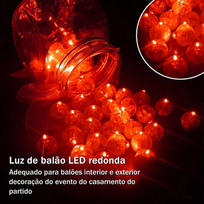 Kit com até 100 Mini Luzes de LED - Ideal para Balões, Lanternas e Decorações Festivas