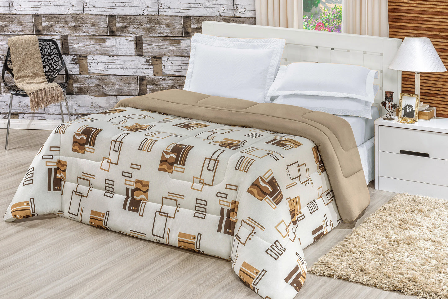 SILD Edredom de Microfibra 400 Fios Dupla Face