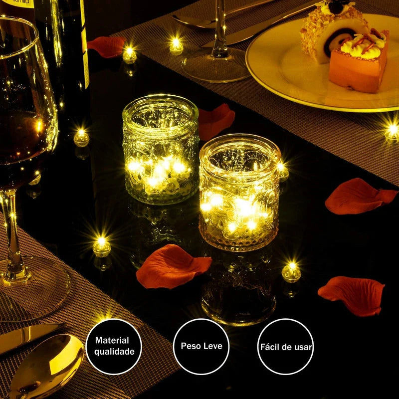 Kit com até 100 Mini Luzes de LED - Ideal para Balões, Lanternas e Decorações Festivas