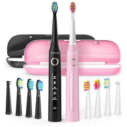 Escova de Dentes Elétrica à Prova d'Água: Limpeza Eficiente com Recarga USB - Loja Universo 4V