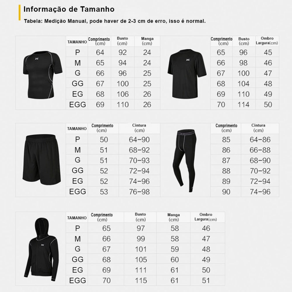 2024 Sports Suit Men's Running Sets Breathable Jogging Basketball Underwear Tights Sportswear Yoga Gym Fitness Tracksuit Clothes - Loja Universo 4V