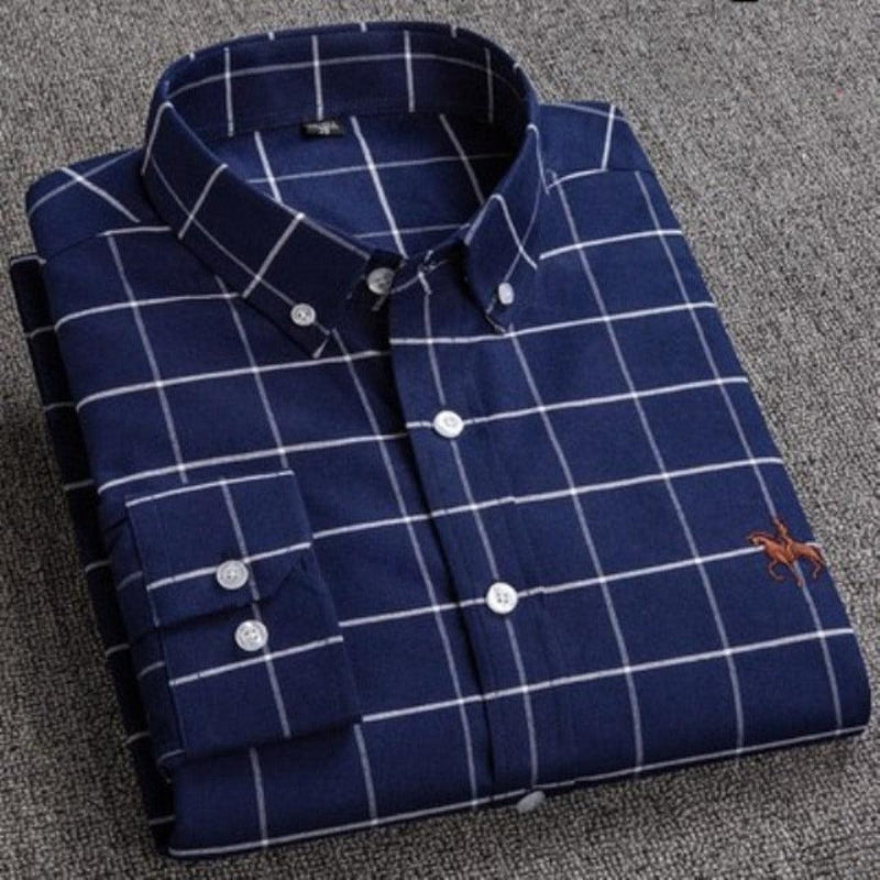 Camisas Masculinas Oxford de Algodão