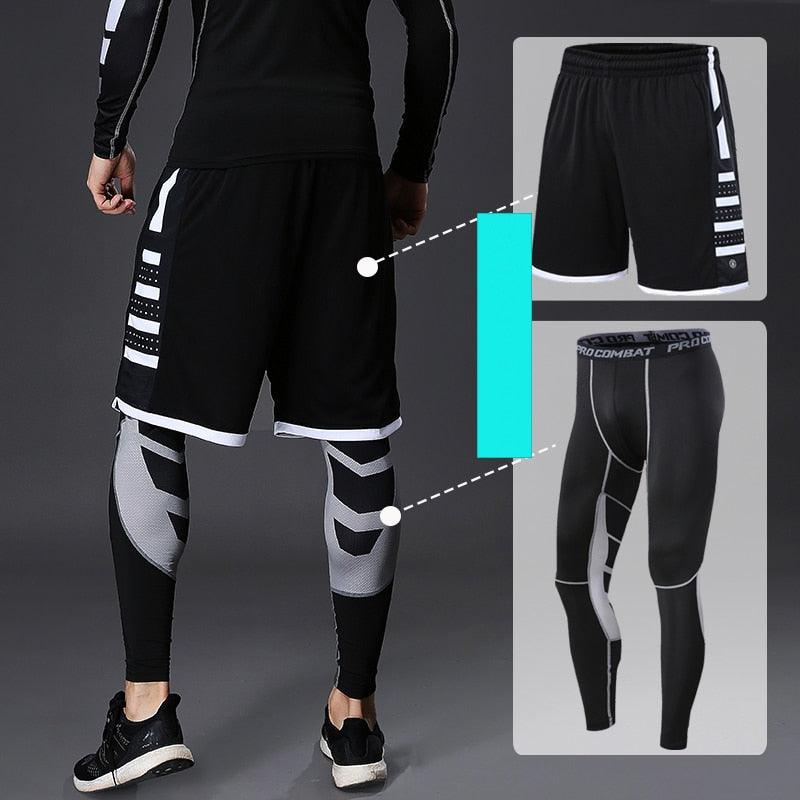 Treinamento Fitness Conjunto de Roupas Esportivas: Leggings de Compressão para um Desempenho Incrível!