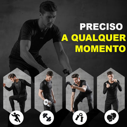 2024 Sports Suit Men's Running Sets Breathable Jogging Basketball Underwear Tights Sportswear Yoga Gym Fitness Tracksuit Clothes - Loja Universo 4V