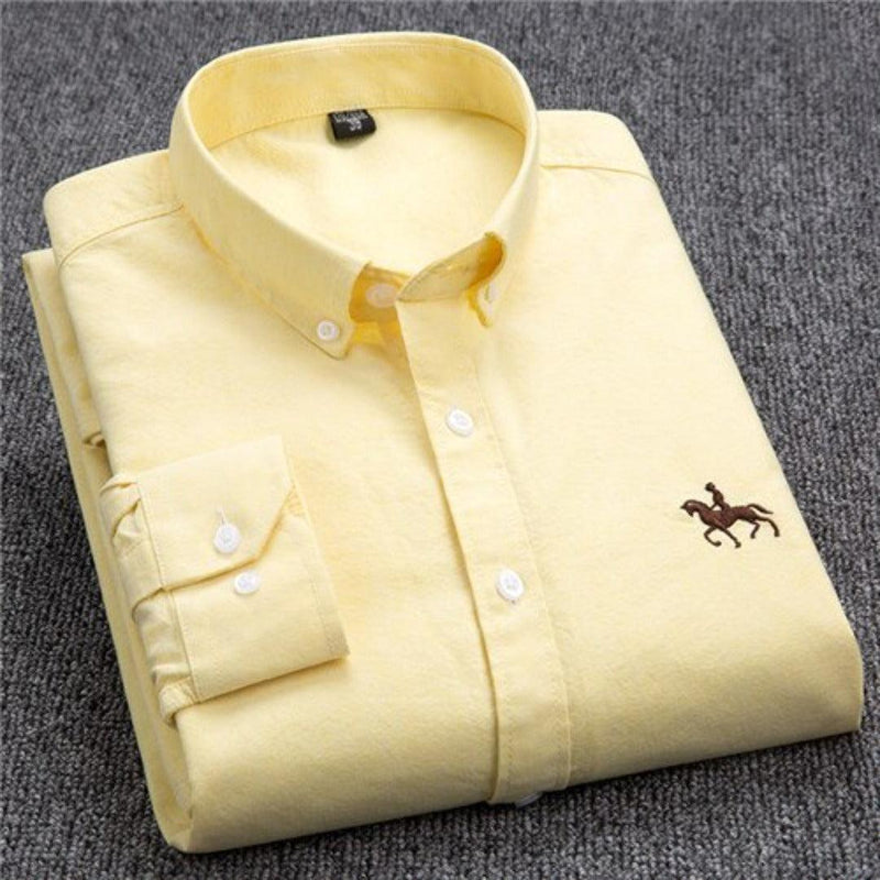 Camisas Masculinas Oxford de Algodão