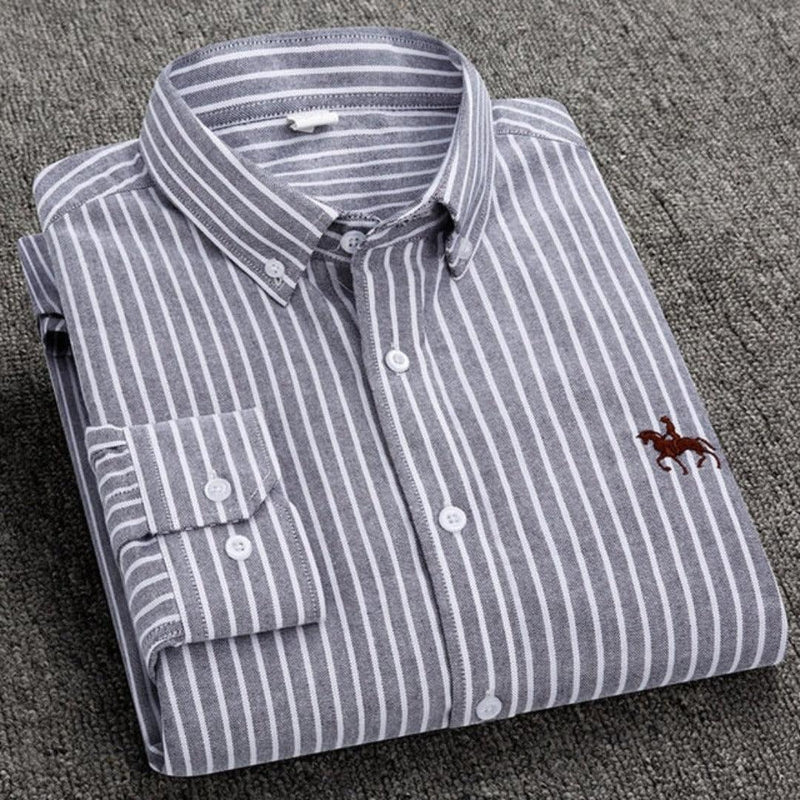 Camisas Masculinas Oxford de Algodão