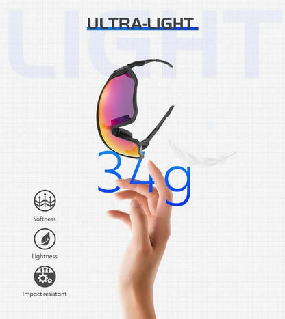 Óculos de Sol Polarizados para Ciclismo MTB: Visão Clara e Proteção Contra o Brilho do Sol durante suas Aventuras - Loja Universo 4V