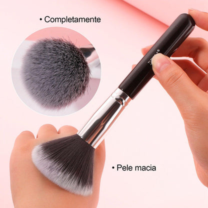 Conjunto de Pincéis de Maquiagem BEILI Preto: Profissionalismo com Cerdas Naturais de Cabra - Loja Universo 4V