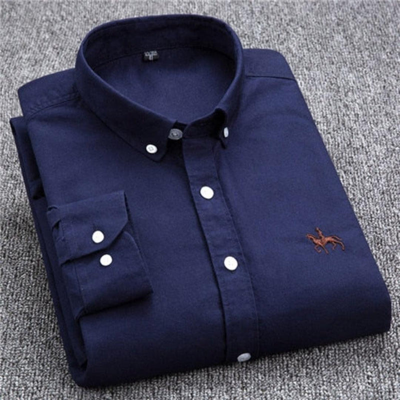 Camisas Masculinas Oxford de Algodão