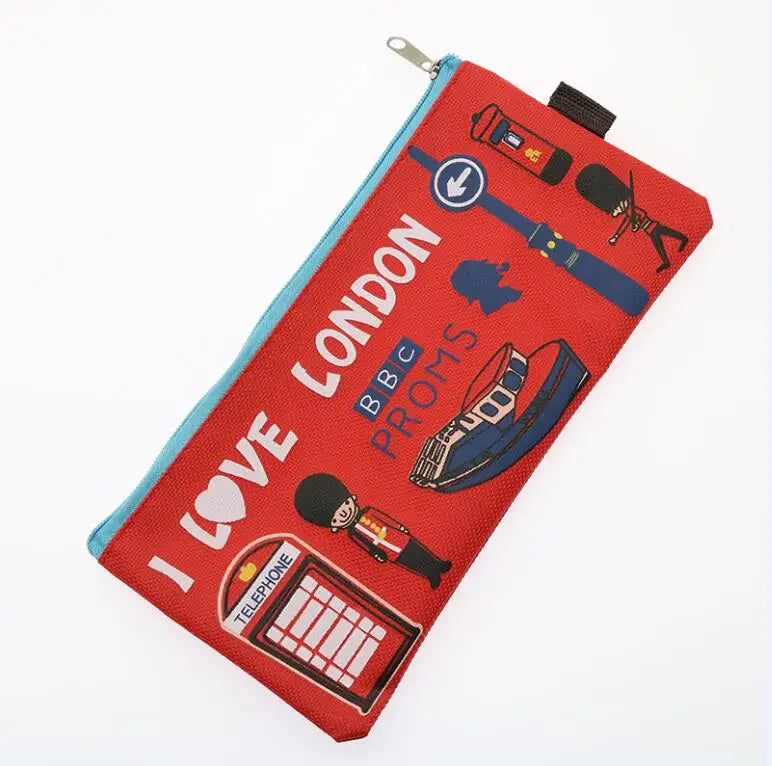 Estojo Escolar Estilo Cartoon em Tecido Oxford – Versátil e Resistente