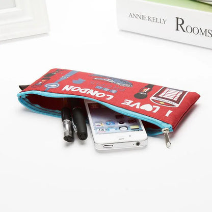 Estojo Escolar Estilo Cartoon em Tecido Oxford – Versátil e Resistente