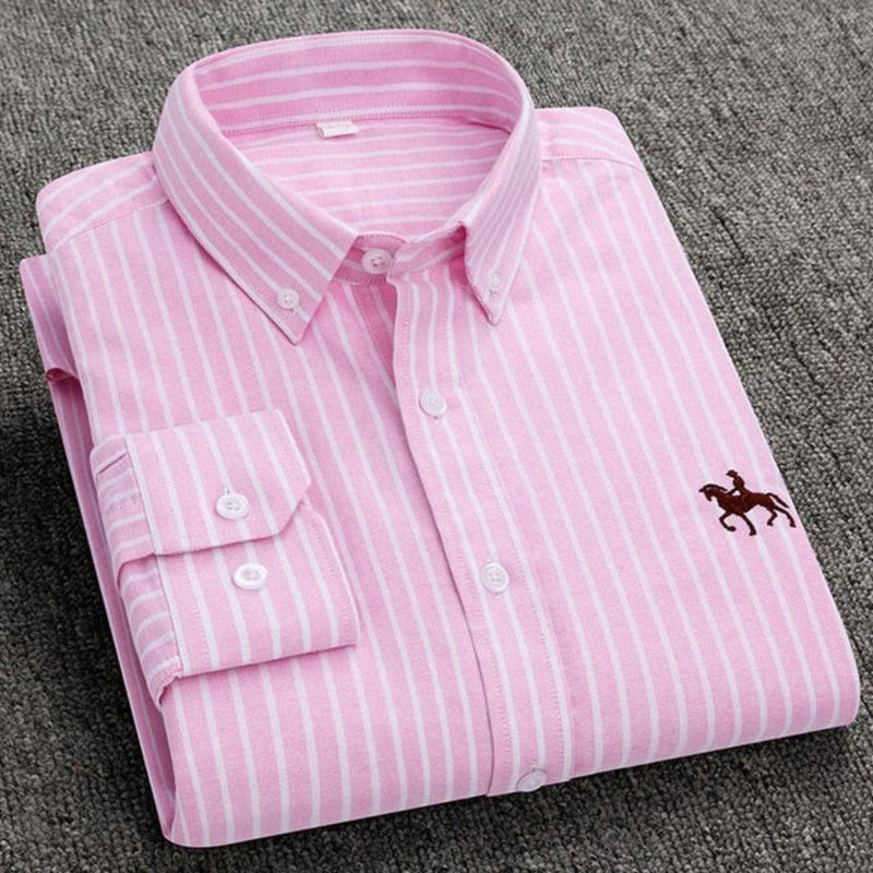 Camisas Masculinas Oxford de Algodão