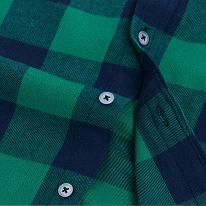 Nova Camisa Xadrez Masculina: Conforto em Algodão de Alta Qualidade - Loja Universo 4V