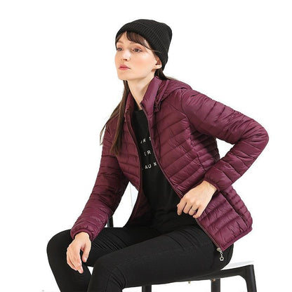Jaqueta Puffer com Capuz para Mulheres: Conforto e Estilo em um Casaco Acolchoado - Loja Universo 4V