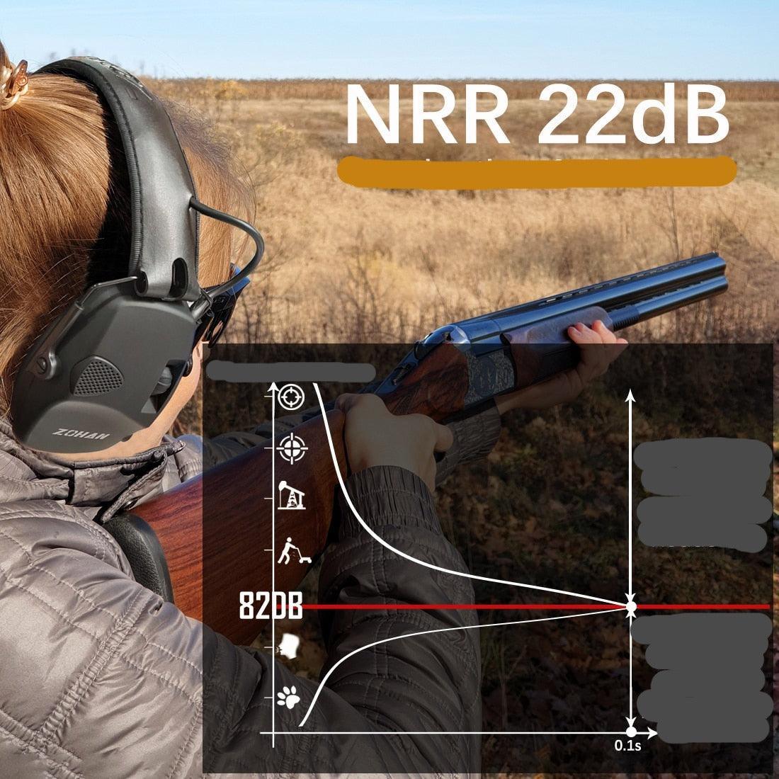 Protetor de Ouvido de tiro Eletrônico Antirruído: Proteção Auditiva Avançada para Atiradores, Cancelamento de Ruído, Design Confortável e Ajustável - Loja Universo 4V