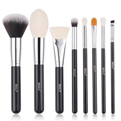 Conjunto de Pincéis de Maquiagem BEILI Preto: Profissionalismo com Cerdas Naturais de Cabra - Loja Universo 4V