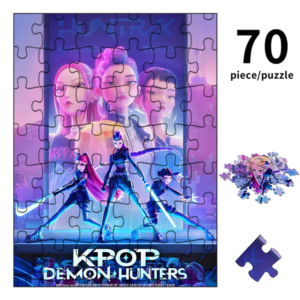 Quebra-Cabeça KPOP Demon Hunters – 70 Peças