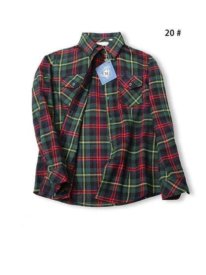 Camisas Femininas Xadrez de Mangas Compridas: Estilo Casual em Alta - Loja Universo 4V