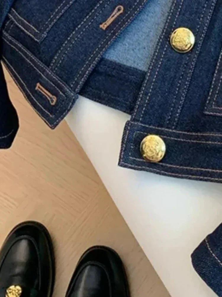 Jaqueta Feminina Jeans – Estilo Clássico com Toque Coreano e Caimento Solto