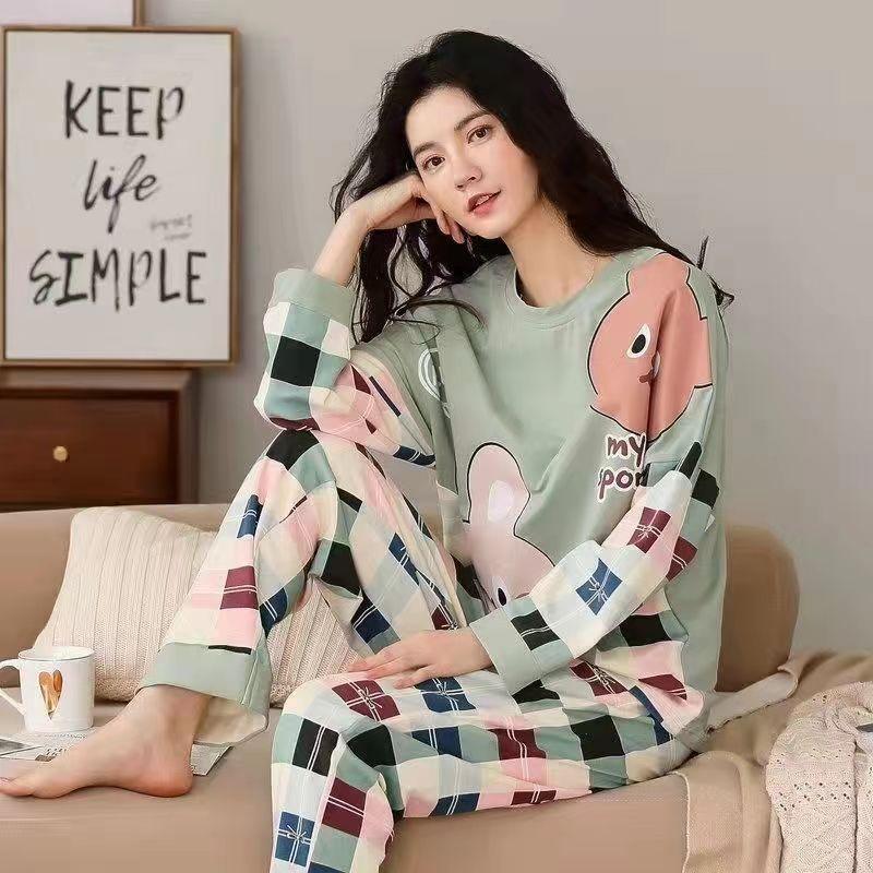 Novo Pijama Feminino de Outono e Inverno: Manga Longa para Conforto e Estilo na Estação Mais Fria - Loja Universo 4V