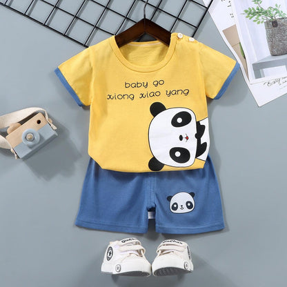Novo Conjunto de Roupas Infantis Desenho Animado: T-shirt e Calças para Meninos e Meninas - Conforto e Estilo para os Bebês - Loja Universo 4V