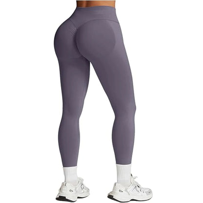 Calça Legging Feminina Seamless para Yoga – Cintura Alta em Três Seções, Modeladora e Levanta Bumbum