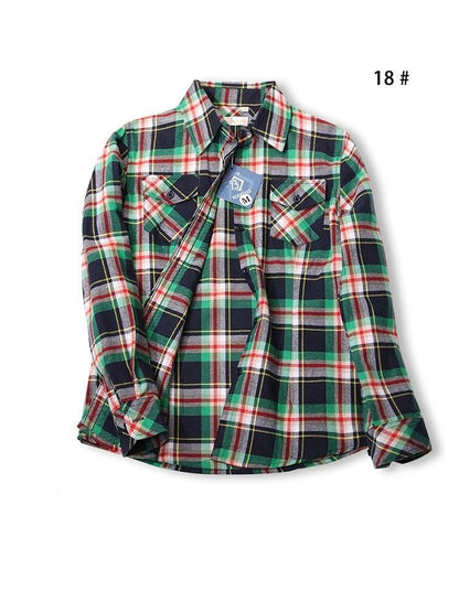 Camisas Femininas Xadrez de Mangas Compridas: Estilo Casual em Alta - Loja Universo 4V