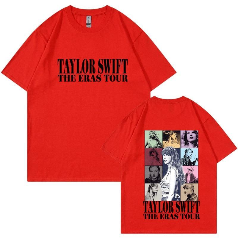 Camiseta Manga Curta Turnê Mundial Taylor Swift: Estilo Unissex para Fãs - Loja Universo 4V