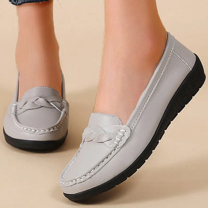 Mocassim Feminino de Couro Legítimo