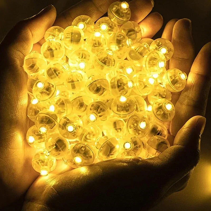 Kit com até 100 Mini Luzes de LED - Ideal para Balões, Lanternas e Decorações Festivas