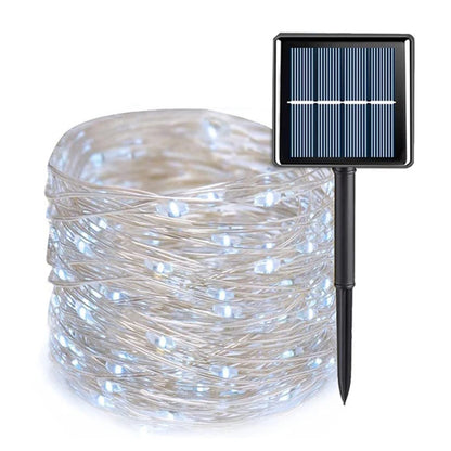 Luzes de Fada Solares para Jardim - Iluminação à Prova D'Água para Decoração Externa 32m/22m/11m/7m