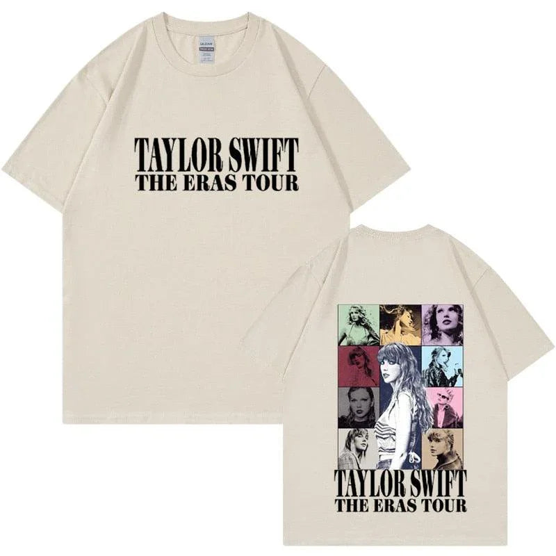 Camiseta Manga Curta Turnê Mundial Taylor Swift: Estilo Unissex para Fãs - Loja Universo 4V