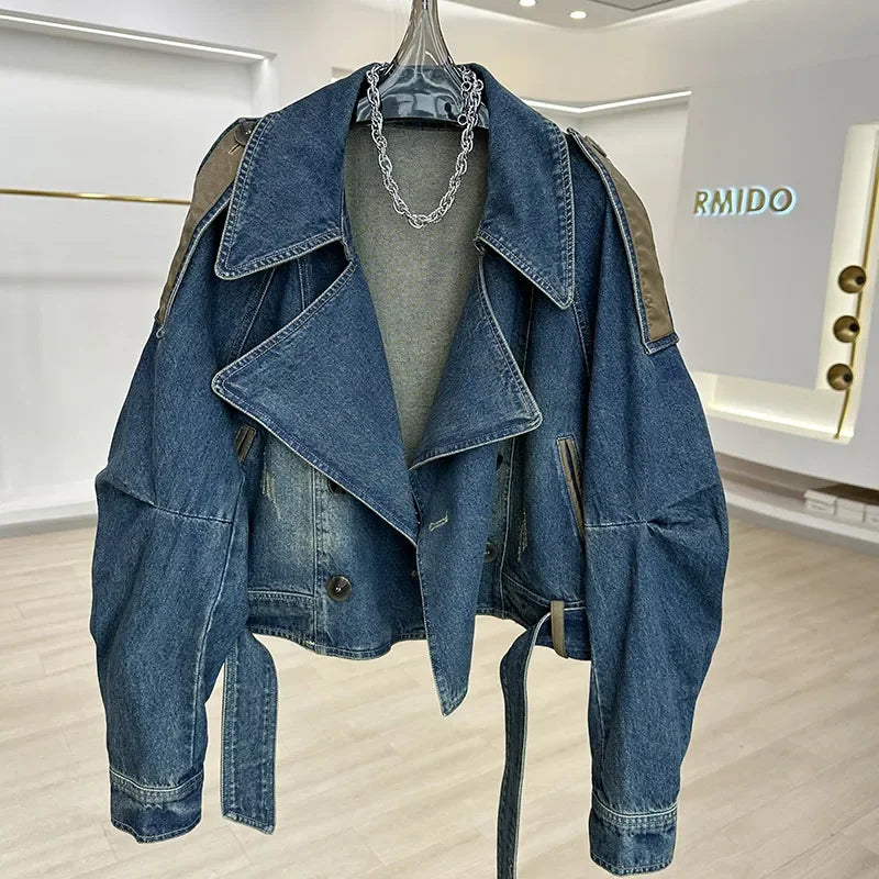 Jaqueta Feminina Jeans – Estilo Clássico com Toque Coreano e Caimento Solto