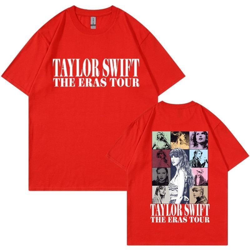 Camiseta Manga Curta Turnê Mundial Taylor Swift: Estilo Unissex para Fãs - Loja Universo 4V