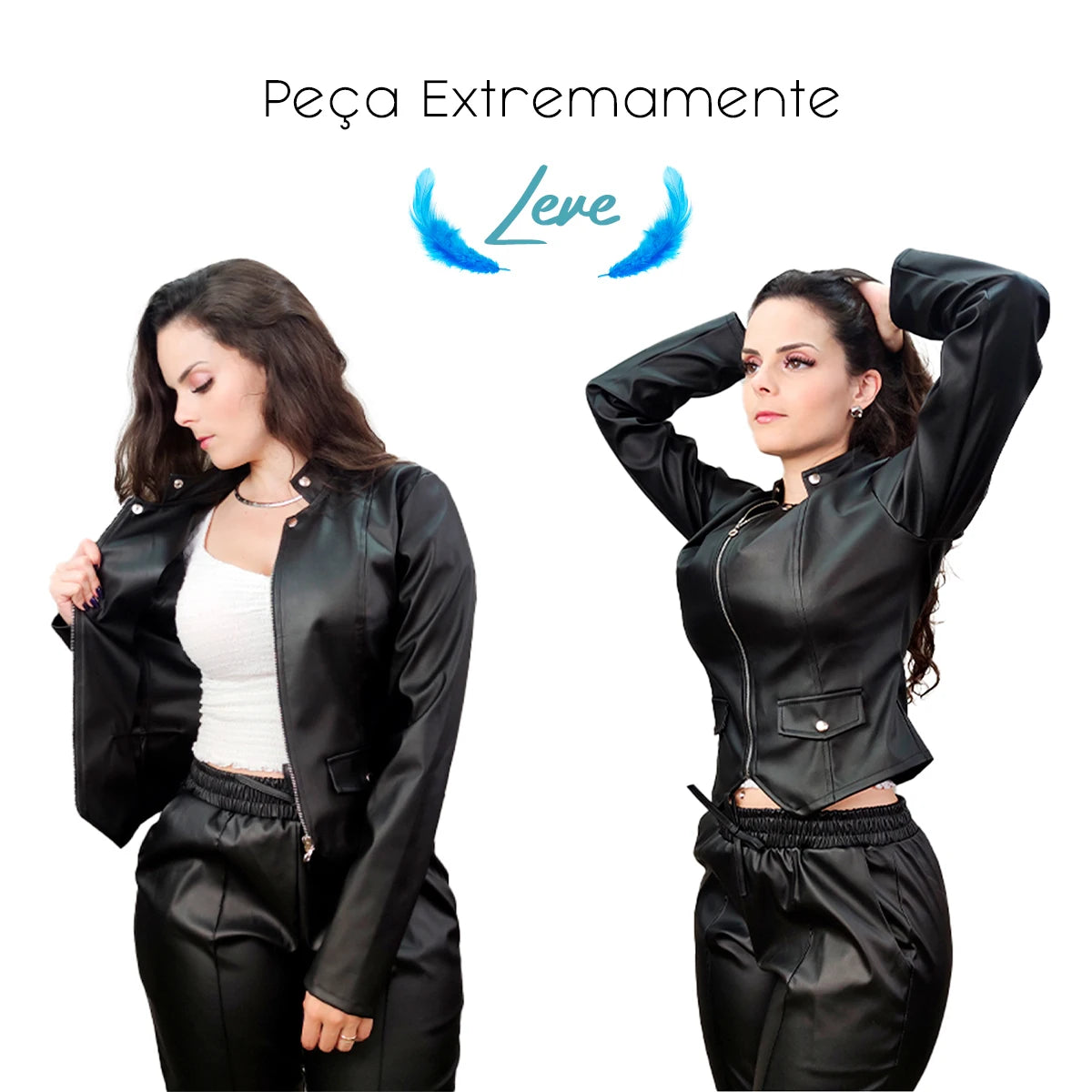 Jaqueta Feminina Plus Size em Courino – Estilo, Elegância e Caimento que Valoriza