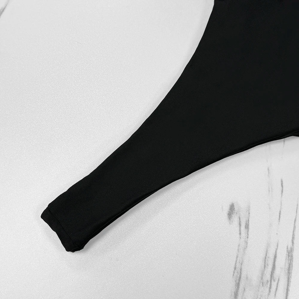 Biquíni de Amarração Ajustável Sem Costas - Elegância Minimalista para o Verão