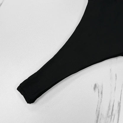 Biquíni de Amarração Ajustável Sem Costas - Elegância Minimalista para o Verão