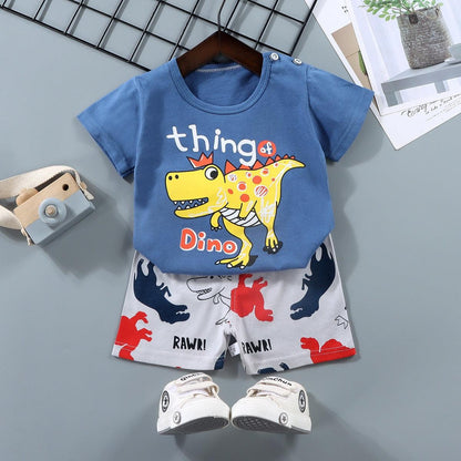 Novo Conjunto de Roupas Infantis Desenho Animado: T-shirt e Calças para Meninos e Meninas - Conforto e Estilo para os Bebês - Loja Universo 4V