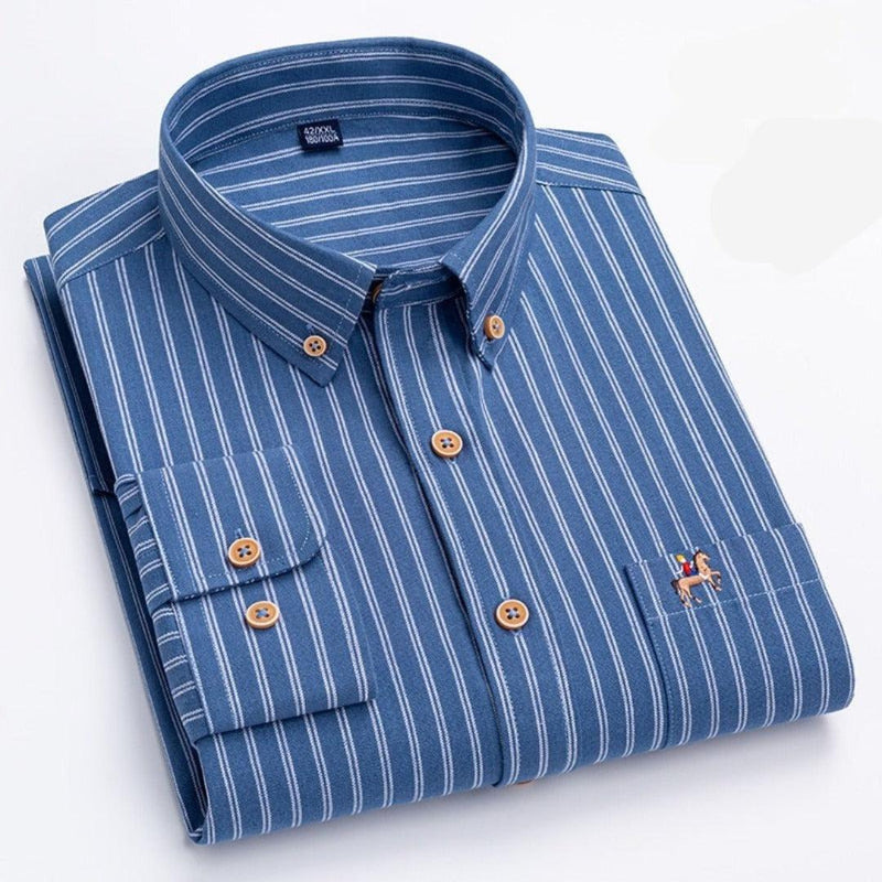 Camisas Masculinas Oxford de Algodão